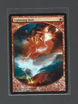 Lightning Bolt FOIL Magic Player Rewards MTG Magic MINT - Image 1