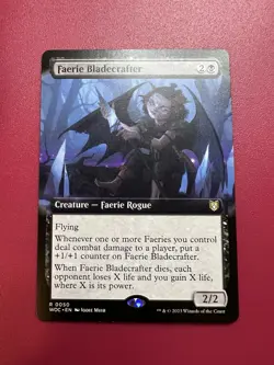 *** Faerie Bladecrafter *** Extended Art Wilds Of Eldraine NM MTG English - Image 1