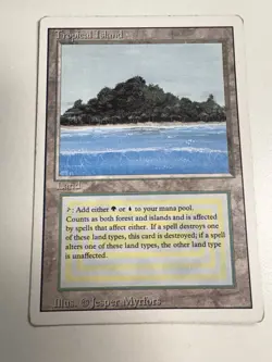 Magic the Gathering Tropical Island Land Revised Edition - Image 1