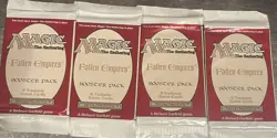1994 MAGIC THE GATHERING FALLEN EMPIRES 4 MINT BOOSTER PACKS - SEALED! SEE PICS! - Image 1