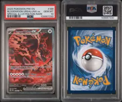 2025 POKEMON PRE EN-PRISMATIC EVOLUTIONS #168 BLOODMOON URSALUNA EX PSA 10 - Image 2