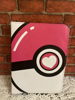 Pokemon Pokeball Binder Pink 400 Card Holder Trading Card Binder 50 Sleeves - Image 1