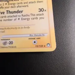 Pokemon TCG Raichu 15/123 Mysterious Treasures LP - Image 5