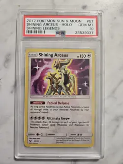 2017 Pokemon Sun & Moon Shining Legends Shining Arceus Holo - Image 1