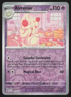 SV07: Stellar Crown Alcremie #065/142 Reverse Holo Pokemon Card - Image 1
