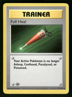 Full Heal 082/102 1st Edition Pokemon Base Set (Shadowless) - Image 1