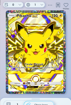 Pokemon TCG POCKET - Pikachu Full Art 2⭐, Deluxe EX, English - Image 3