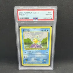 Pokemon Classic Collection Squirtle Holo CLB 001/034 PSA 10 - Image 1
