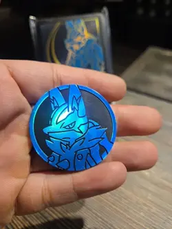 Pokemon Lucario Sleeves, Coin, and Dice from Mega Evolutions ETB -Brand New - Image 2