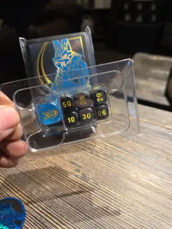 Pokemon Lucario Sleeves, Coin, and Dice from Mega Evolutions ETB -Brand New - Image 5