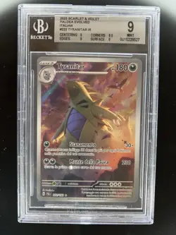 Pokemon TCG BGS 9 TYRANITAR 222/193 Evoluzioni a Paldea - 2023 ITA ITALIANO - Image 1