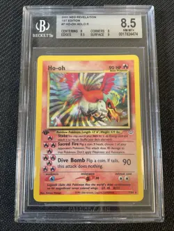 POKEMON TCG BGS 8.5 HO-OH 7/64 Neo Revelation - 2001 ENG ENGLISH 1st Edition - Image 1