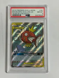 Pokemon TCG PSA 8 MAGIKARP e WAILORD GX 161/181 Gioco di Squadra - 2019 ITALIANO - Image 1
