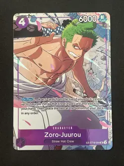 One Piece TCG ZORO-JUUROU ST18-004 SR TR - ENG ENGLISH - Image 1