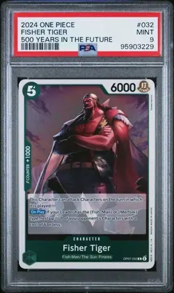 2024 One Piece 500 Years in the Future Fisher Tiger RARE PSA 9 MINT #032 - Image 1