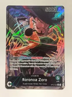 One Piece TCG RORONOA ZORO OP12-020 L - ENG ENGLISH - Image 1