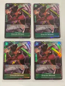 One Piece TCG 4x DRACULE MIHAWK ST12-003 Illustration Box VOL.4 - ENG ENGLISH - Image 1