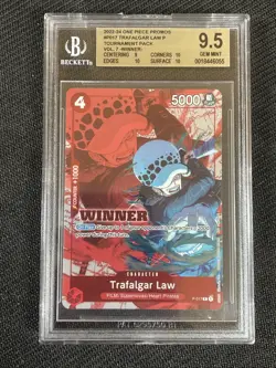 One Piece BGS 9.5 TRAFALGAR LAW P-017 - ENG ENGLISH WINNER - Image 1