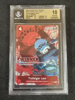 One Piece BGS 10 TRAFALGAR LAW P-017 - ENG ENGLISH WINNER - Image 1