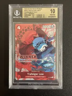 One Piece BGS 10 TRAFALGAR LAW P-017 - ENG ENGLISH WINNER - Image 1