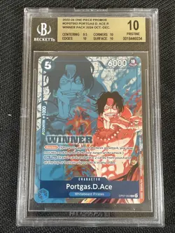 One Piece BGS 10 PORTGAS.D.ACE OP07-053 - ENG ENGLISH WINNER - Image 1
