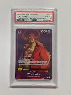 One Piece PSA 10 Promo WHO'S WHO Tournament vol.3 Winner ST04-010 C - 2023 ENG - Image 1