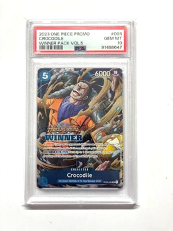 One Piece TCG PSA 10 Promo CROCODILE Winner Pack Vol.5 ST03-003 - 2023 ENGLISH - Image 1