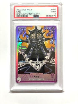 One Piece TCG PSA 9 KING Alt Art OP01-091 OP1 OP-01 - 2022 ENG - Image 1