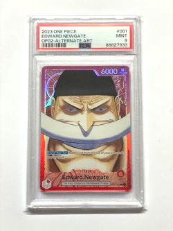 One Piece TCG PSA 9 EDWARD NEWGATE Alt Art OP02-001 L OP-02 OP2 - 2023 ENGLISH - Image 1