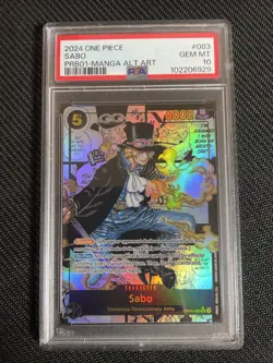 One Piece TCG PSA 10 SABO OP04-083 SR - 2024 ENG ENGLISH MANGA - Image 1