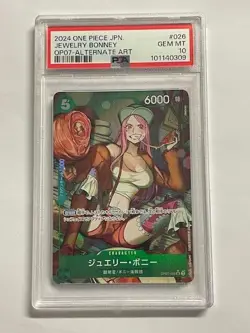One Piece TCG PSA 10 JEWELRY BONNEY OP07-026 - 2024 JAP JPN JAPANESE - Image 1