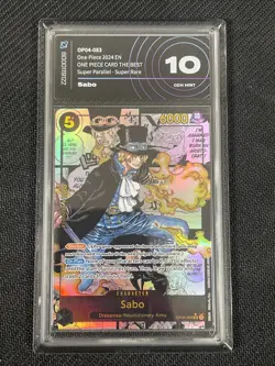 ONE PIECE AiGrading 10 SABO OP04-083 SR - ENG ENGLISH MANGA PRB01 - Image 1