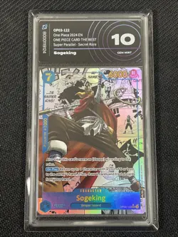 ONE PIECE TCG AiGrading 10 SOGEKING OP03-122 SEC - ENG ENGLISH MANGA PRB01 - Image 1