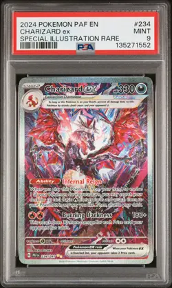 2024 POKEMON PAF EN-PALDEAN FATES SPECIAL ILLUSTRATION RARE CHARIZARD EX PSA 9 - Image 1