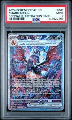 2024 POKEMON PAF EN-PALDEAN FATES SPECIAL ILLUSTRATION RARE CHARIZARD EX PSA 9 - Image 1