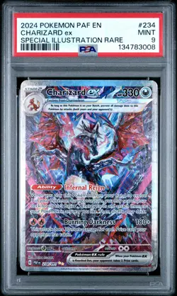 2024 POKEMON PAF EN-PALDEAN FATES SPECIAL ILLUSTRATION RARE CHARIZARD EX PSA 9 - Image 1