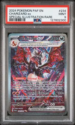 2024 POKEMON PAF EN-PALDEAN FATES SPECIAL ILLUSTRATION RARE CHARIZARD EX PSA 9 - Image 1