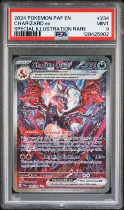 2024 POKEMON PAF EN-PALDEAN FATES SPECIAL ILLUSTRATION RARE CHARIZARD EX PSA 9 - Image 1