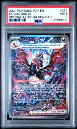 2024 POKEMON PAF EN-PALDEAN FATES SPECIAL ILLUSTRATION RARE CHARIZARD EX PSA 9 - Image 1