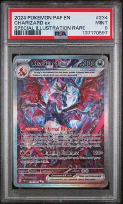 2024 POKEMON PAF EN-PALDEAN FATES SPECIAL ILLUSTRATION RARE CHARIZARD EX PSA 9 - Image 1