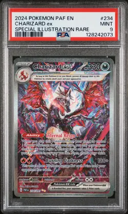 2024 POKEMON PAF EN-PALDEAN FATES SPECIAL ILLUSTRATION RARE CHARIZARD EX PSA 9 - Image 1