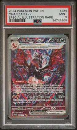 2024 POKEMON PAF EN-PALDEAN FATES SPECIAL ILLUSTRATION RARE CHARIZARD EX PSA 9 - Image 1