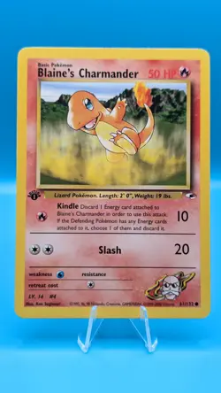 Pokemon Gym Heroes - Blaine's Charmander 61/132 - 1st Edition - LP - Image 1