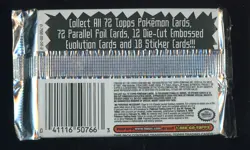 #1 1997 Topps Pokemon The First Movie Black Logo Foil Booster Pack Sealed - Image 2