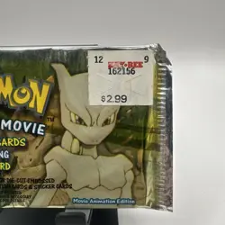 1 Pokemon Topps The First Movie Sealed Unopened Booster Pack Blue Logo - Image 3