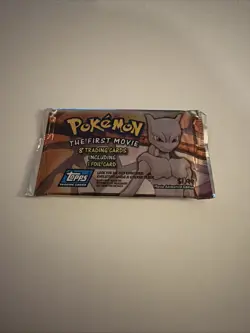Pokemon "The First Movie" Sealed Unopened Trading Card Blue Topps Logo- 1998 - Image 1