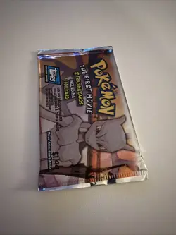 Pokemon "The First Movie" Sealed Unopened Trading Card Blue Topps Logo- 1998 - Image 3