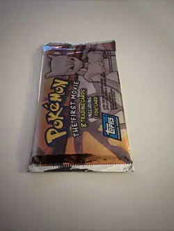 Pokemon "The First Movie" Sealed Unopened Trading Card Blue Topps Logo- 1998 - Image 4