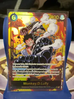 One Piece Monkey D Luffy Card Alt Art OP10-118 SEC Black English Parallel TCG - Image 1