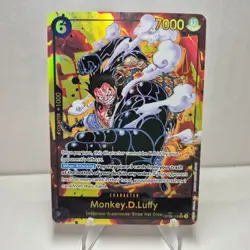 One Piece Monkey D Luffy Card Alt Art OP10-118 SEC Black English Parallel TCG - Image 1